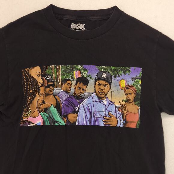 DGK Rap Short Sleeve Graphic Crew Neck Shirt Mens Size Small S Black - Picture 1 of 9